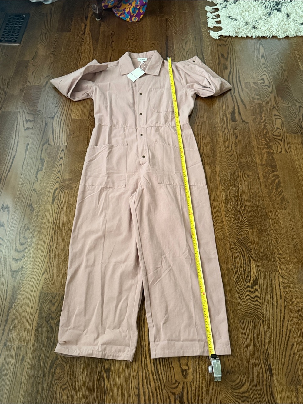 Heyson Relaxed Utility Jumpsuit in Blush Pink medium - Picture 5 of 6